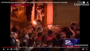 Zamieszki w Gruzji – spotkaniu w parlamencie przewodniczyli Rosjanie