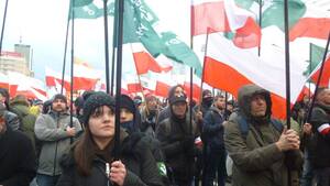 Warszawa: pikieta ONR przed Ambasadą Niemiec