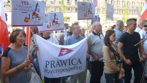 Fotorelacja z demonstracji przeciwko ingerencji UE w sprawy polskie