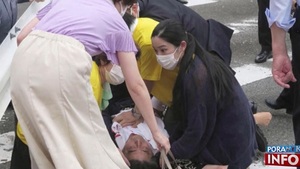 Zamach na byłego premiera Japonii. Są nagrania [Wideo]