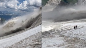 Włochy. Runął lodowiec w Dolomitach. Są ofiary i zaginieni [Wideo]