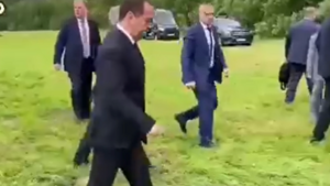 Oto jak podróżuje Miedwiediew. Tym nagraniem zszokował wszystkich (WIDEO)