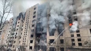 Ukraina: zmasowany atak Rosjan, płonie gazociąg