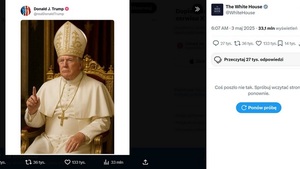 Donald Trump jako papież. Biały Dom opublikował kontrowersyjne zdjęcie