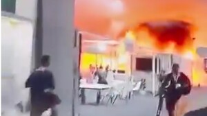 Potężny pożar na szczycie. Wyciekło szokujące nagranie (WIDEO)