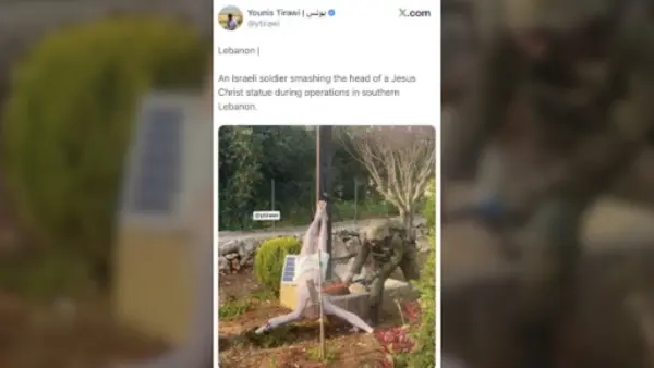 Żołnierz rozbił młotem figurę Chrystusa! Jest reakcja władz Izraela